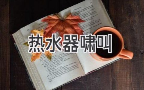 热水器发出奇怪的噪音？可能是这些原因！