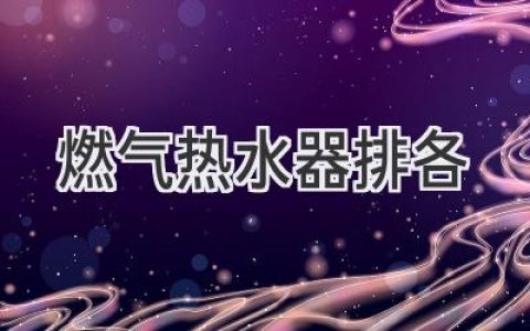 燃气热水器安装那些事：从排气到安全，你需要知道的全都在这里