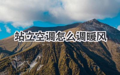 站立空调怎么调暖风